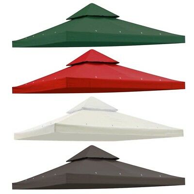 12x12' Gazebo Canopy Top Replacement 2-tier Pavilion Sunshade Polyester Cover