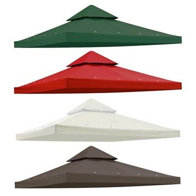 10'x10' Gazebo Canopy Top Replacement 2 Tier Patio Uv30 Pavilion Cover Sunshade