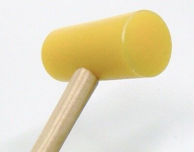 Yellow Plastic Mallet 1-1/4x3" Non Marring Jewelry Making Hammer 4oz Garland Usa