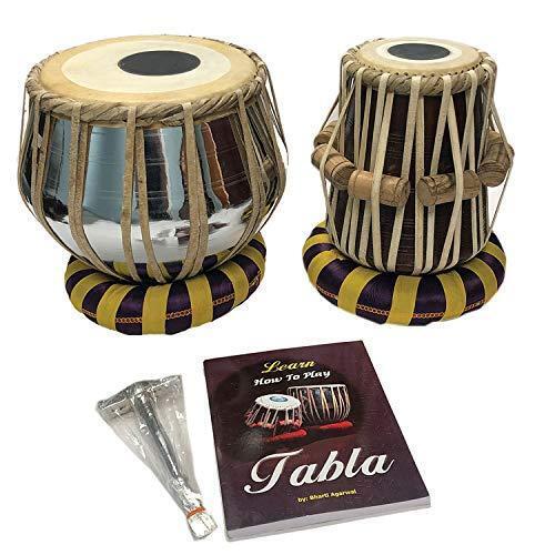 Satnam Bayan Hand Crafted Tabla Drum Set For Beginners W/music Book - Steel