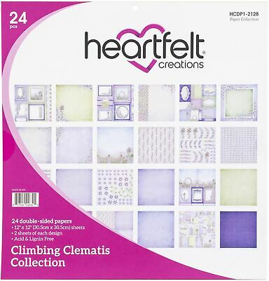 Heartfelt Creations Double-sided Paper Pad 12"x12" 24/pkg-climbing Clematis
