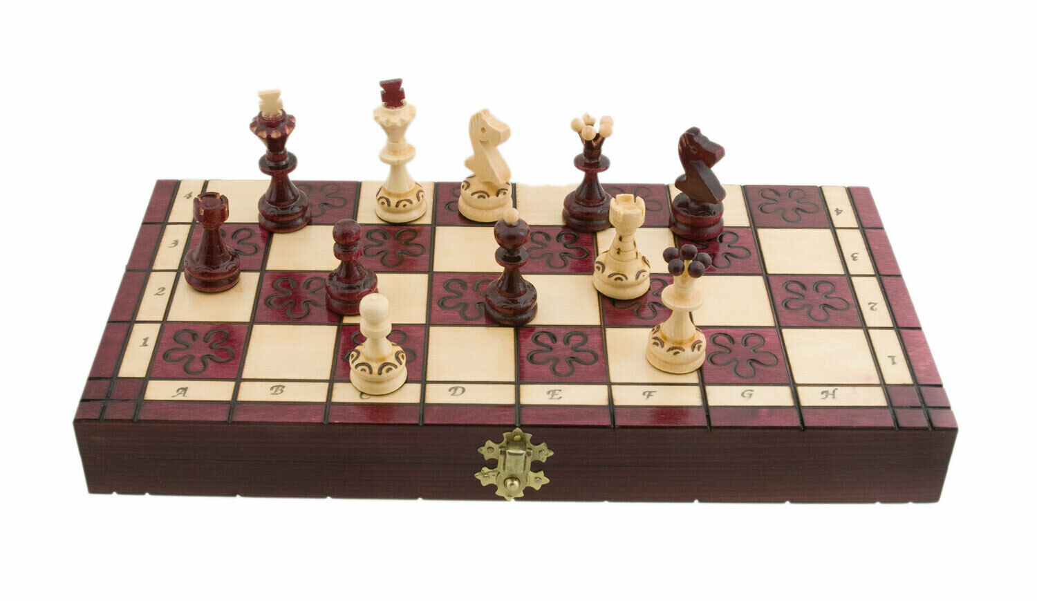 Checkerboard Game D' Chess Wood Crafts Poland 13 3/8x13 3/8in 6772